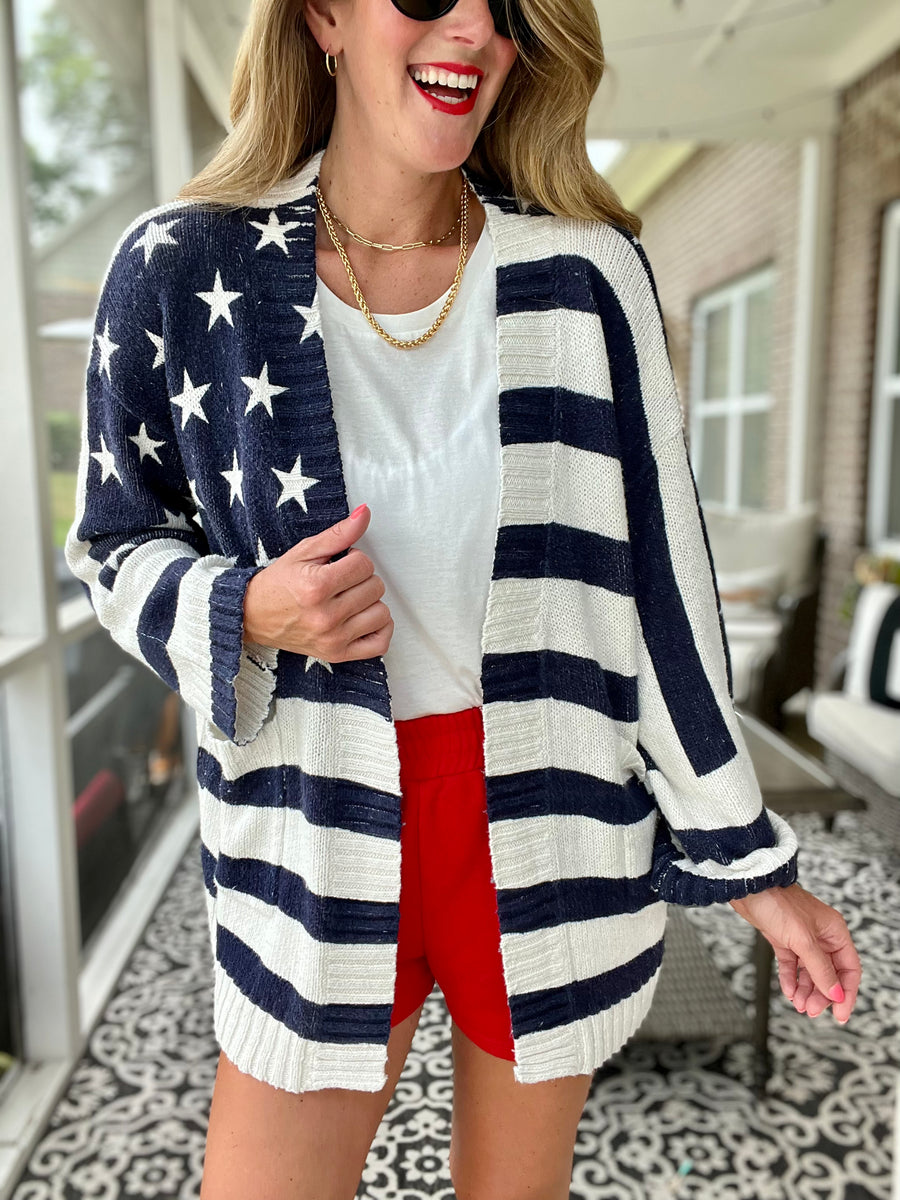 Stars and 2025 stripes cardigan