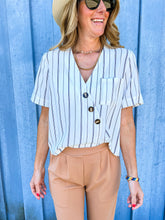 Load image into Gallery viewer, Seaside Stripe Blouse