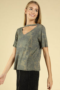Camo and Cut Out Tee