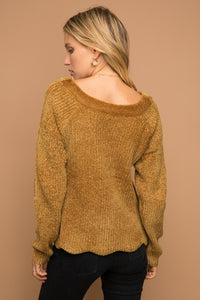 Gold Chenille Sweater
