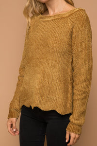 Gold Chenille Sweater