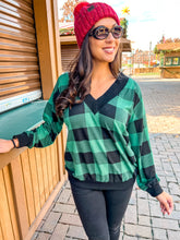 Load image into Gallery viewer, Holly Jolly Plaid Top