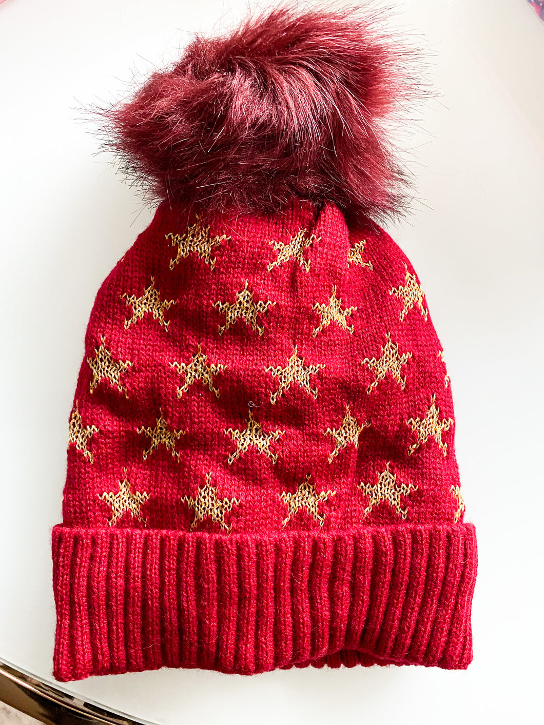 Starry Night Hat - Red