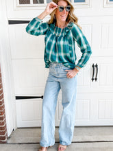 Load image into Gallery viewer, Ready in Ruffles Plaid Blouse
