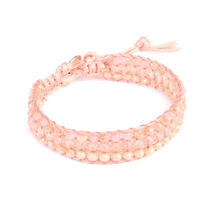 Pop of Pink Beaded Bracelet